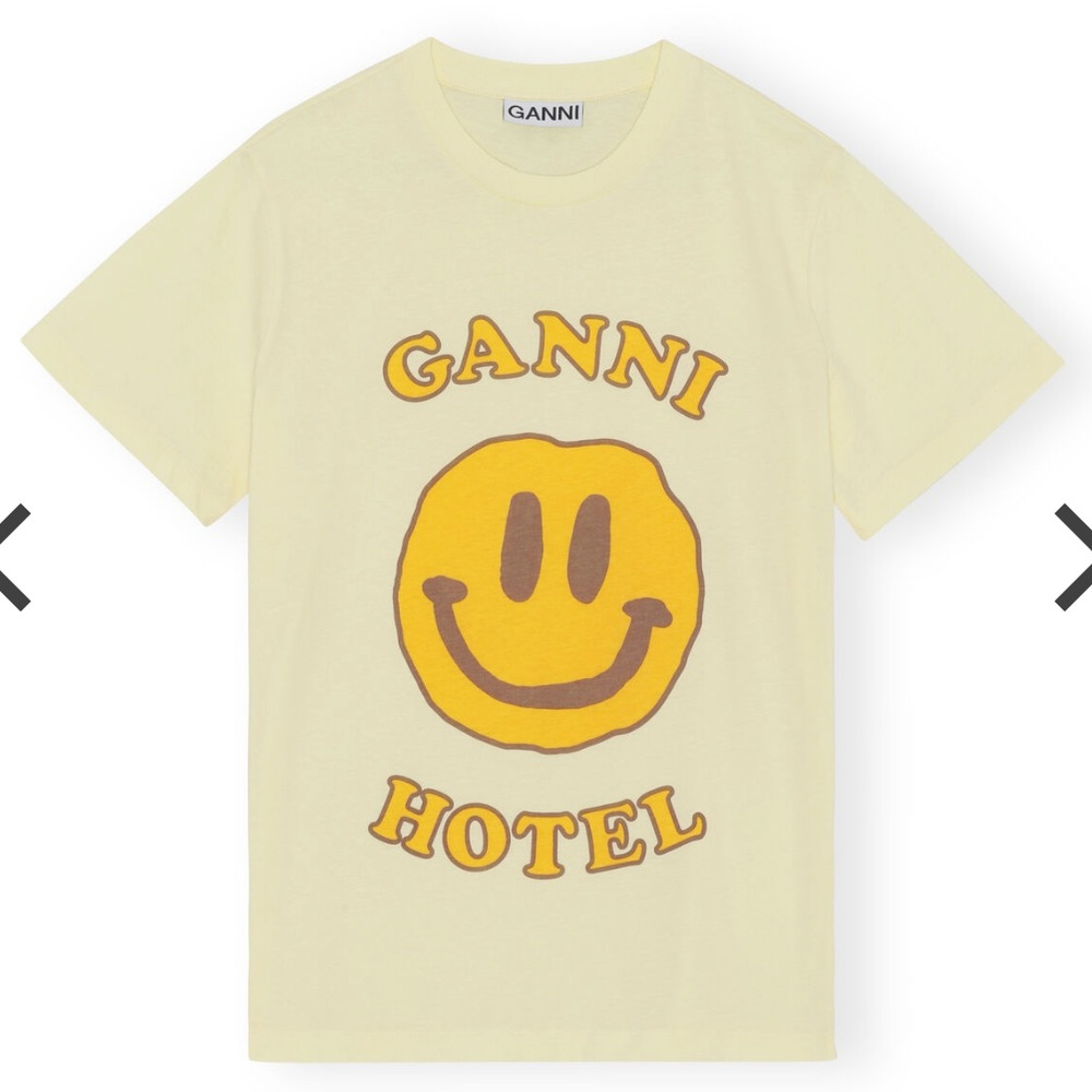 Ganni hotel yellow t shirt